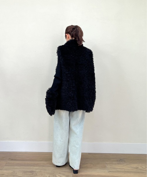 Olu.（オルドット）の「グローブセットボアベストアウター（ベスト・レディース・ブラック/ホワイト・FREE）」の16枚目の写真