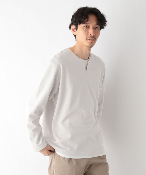 GLOBAL WORK(グローバルワーク)の「キーネックレイヤード/長袖/975762(Tシャツ/カットソー・メンズ・ネイビー/チャコールグレー/ライトグレー/ライトパープル/ブルー系その他6/ミント・MEDIUM/SMALL/X-LARGE/LARGE)」の18枚目の写真