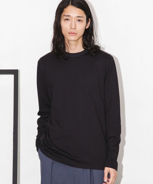 NANO universe（ナノユニバース）の「Anti Soaked 汗染み防止 クルーネックTシャツ長袖（Tシャツ/カットソー・メンズ・ブラック/ホワイト/ブラウン・S/M/L/XL）」の3枚目の写真