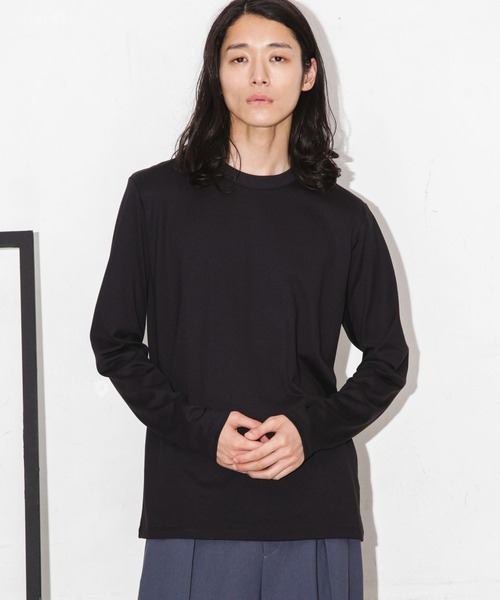 NANO universe（ナノユニバース）の「Anti Soaked 汗染み防止 クルーネックTシャツ長袖（Tシャツ/カットソー・メンズ・ブラック/ホワイト/ブラウン・S/M/L/XL）」の11枚目の写真