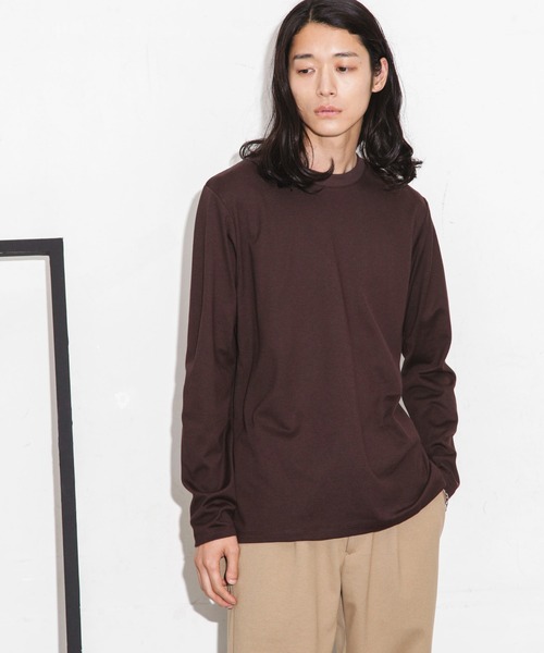 NANO universe（ナノユニバース）の「Anti Soaked 汗染み防止 クルーネックTシャツ長袖（Tシャツ/カットソー・メンズ・ブラック/ホワイト/ブラウン・S/M/L/XL）」の22枚目の写真