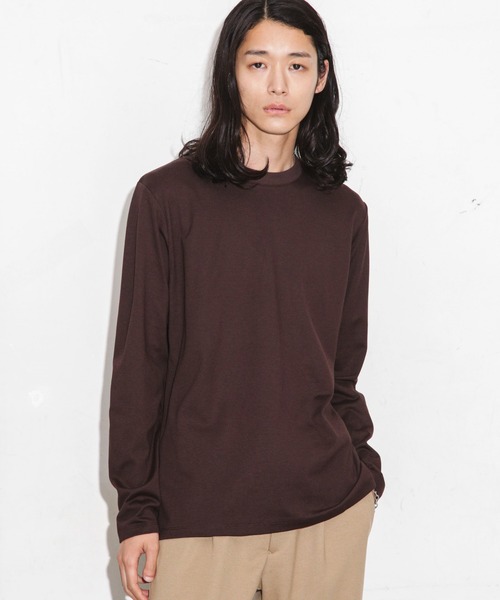 NANO universe（ナノユニバース）の「Anti Soaked 汗染み防止 クルーネックTシャツ長袖（Tシャツ/カットソー・メンズ・ブラック/ホワイト/ブラウン・S/M/L/XL）」の21枚目の写真