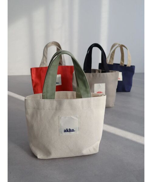 CRAFT STANDARD BOUTIQUE（クラフトスタンダードブティック）の「【追加】akha.　キャンバスランチトート/ミニバッグ（トートバッグ・レディース・ナチュラル/レッド/ネイビー/グレー・FREE）」の17枚目の写真