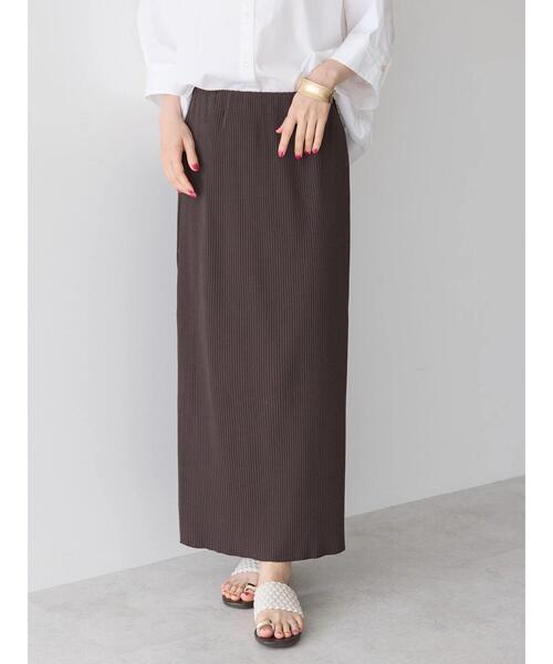 AMERICAN HOLIC（アメリカンホリック）の「針抜きテレコタイトスカート（スカート・レディース・ブラック/グリーン/ブラウン・L/M/S）」の2枚目の写真