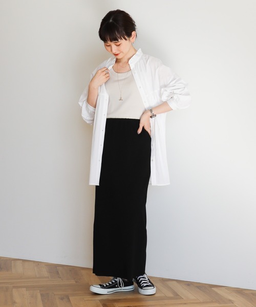 AMERICAN HOLIC（アメリカンホリック）の「針抜きテレコタイトスカート（スカート・レディース・ブラック/グリーン/ブラウン・L/M/S）」の10枚目の写真