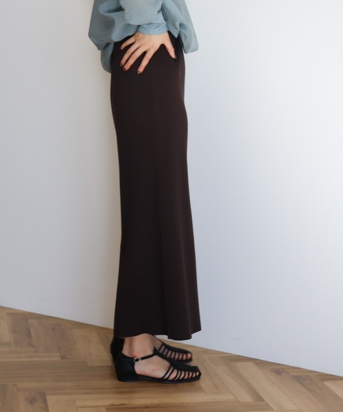 AMERICAN HOLIC（アメリカンホリック）の「針抜きテレコタイトスカート（スカート・レディース・ブラック/グリーン/ブラウン・L/M/S）」の14枚目の写真