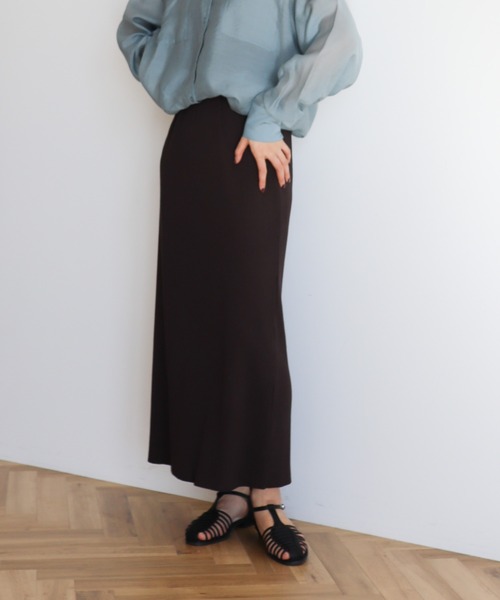 AMERICAN HOLIC（アメリカンホリック）の「針抜きテレコタイトスカート（スカート・レディース・ブラック/グリーン/ブラウン・L/M/S）」の16枚目の写真