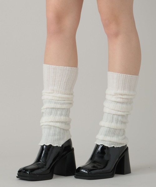 スティナ　ツイードレッグウォーマー　ライトグレー stina / tweed leg warmer / light gray