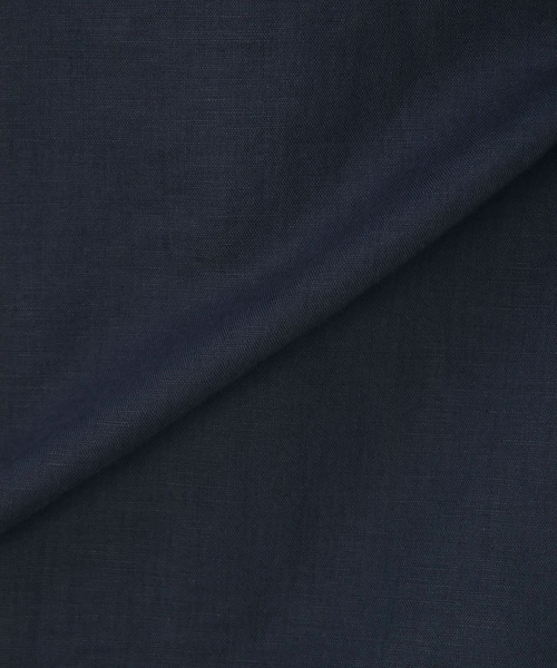 【セール】コットン/リネン素材 7分袖 スキッパーシャツ（シャツ/ブラウス）｜LANVIN en Bleu（ランバンオンブルー）