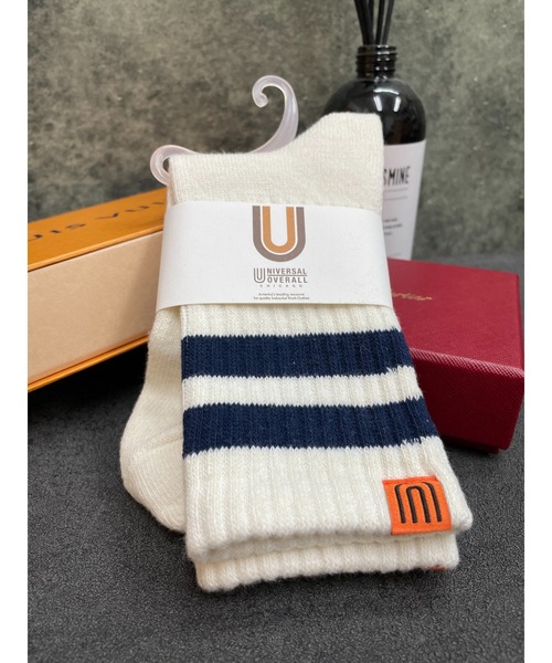 UNIVERSAL OVERALL(ユニバーサルオーバーオール)の「UNIVERSAL OVERALL ユニバーサルオーバール レディースクルーソックス(ソックス/靴下・レディース・ホワイト/ブラック系1/レッド/オレンジ/ネイビー/ベージュ/パープル/グレー/ブラック/ネイビー系/ブラック系2/ブルー系/ライトイエロー/パープル系その他/グリーン/イエロー/オレンジ系/ブルー/オレンジ系1/オレンジ系2/グリーン系2/ネイビー系1/パープル系その他2/グリーン系1/ブラック系4/ネイビー系2/レッド系1/ホワイト系1/サックスブルー/ホワイト系2/ブラック系5/グレー系2・23-25/23-25cm)」の18枚目の写真