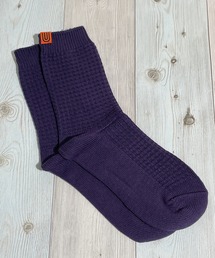 ソックス/靴下（パープル/紫色系・ボーダー柄）ファッション通販