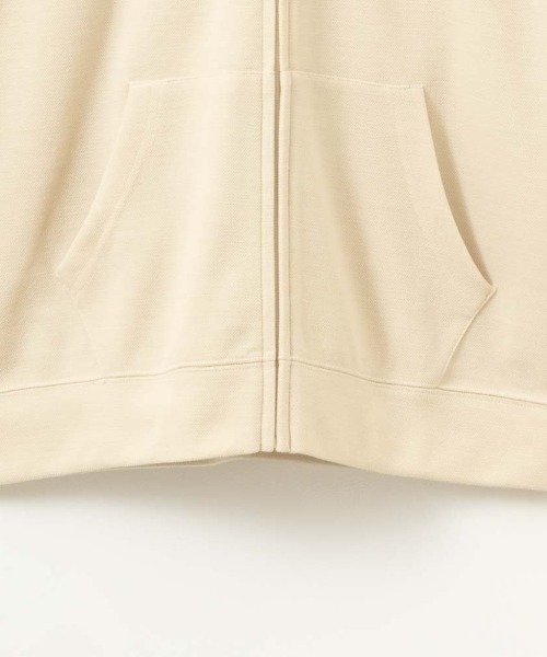 NAVY(ネイビー)の「NAVY ダブルフェイスジップアップパーカー(パーカー・メンズ・アイボリー/ブラック/杢グレー・M/S/XL/L)」の6枚目の写真