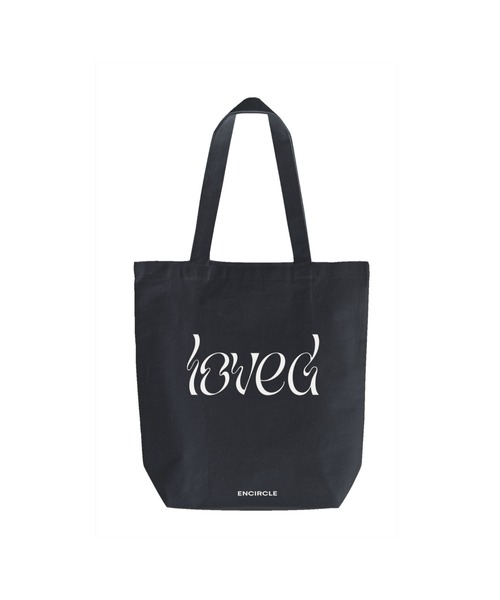 ENCIRCLE（エンサークル）の「【ENCIRCLE/エンサークル】loved tote/ラブドトート（エコバッグ/サブバッグ・レディース・ブラック・FREE）」の2枚目の写真