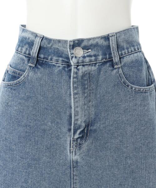 【 】Jeans 裾ロゴ デニム マイクロ ミニスカート 裾カットオフデニムマイクロミニスカート(セットアップ対応