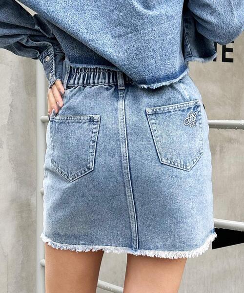 INGNI(イング)の「裾カットオフデニムマイクロミニスカート(セットアップ対応)(デニムスカート・レディース・グレー/ブルー系その他3・FREE)」の13枚目の写真