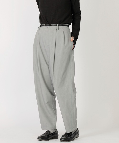 DOUBLE NAME(ダブルネーム)の「配色ステッチ タックテーパードパンツ(その他パンツ・レディース・オレンジ/グレー/ベージュ・FREE)」の5枚目の写真