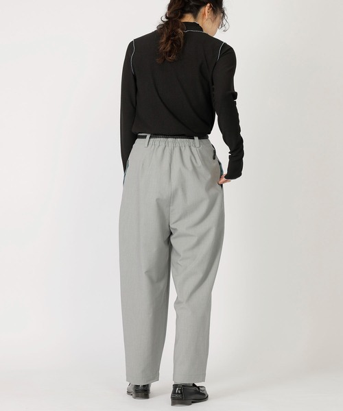 DOUBLE NAME(ダブルネーム)の「配色ステッチ タックテーパードパンツ(その他パンツ・レディース・オレンジ/グレー/ベージュ・FREE)」の7枚目の写真