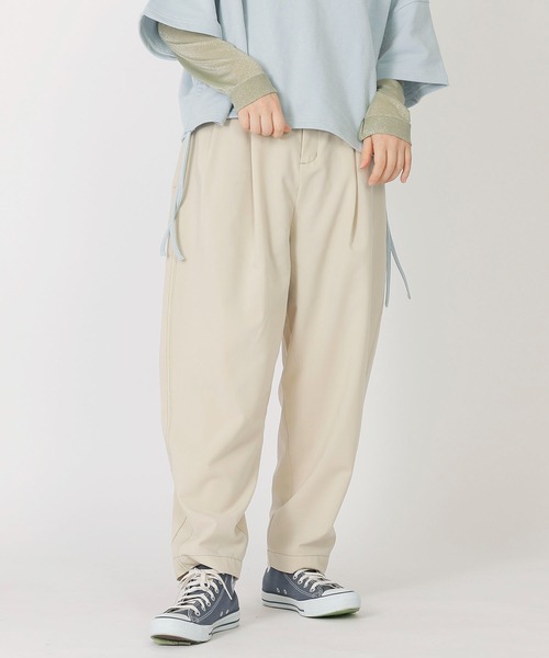 DOUBLE NAME(ダブルネーム)の「配色ステッチ タックテーパードパンツ(その他パンツ・レディース・オレンジ/グレー/ベージュ・FREE)」の10枚目の写真