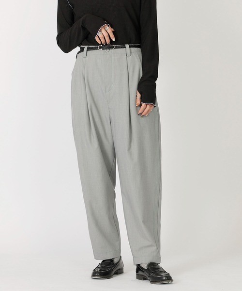 DOUBLE NAME(ダブルネーム)の「配色ステッチ タックテーパードパンツ(その他パンツ・レディース・オレンジ/グレー/ベージュ・FREE)」の17枚目の写真