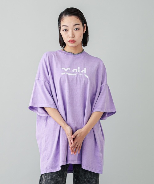 X-girl（エックスガール）の「GRADATION MILLS LOGO S/S BIG TEE