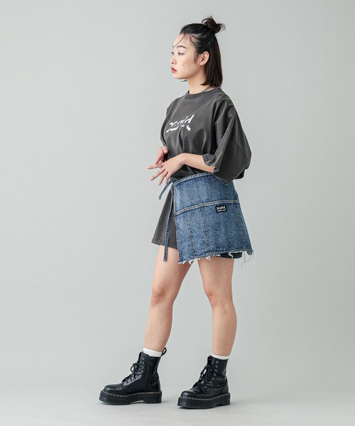 X-girl（エックスガール）の「GRADATION MILLS LOGO S/S BIG TEE