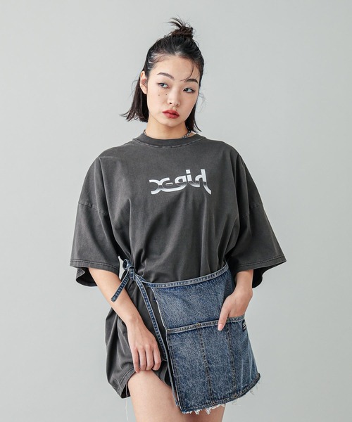X-girl（エックスガール）の「GRADATION MILLS LOGO S/S BIG TEE