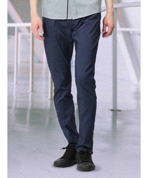 m.f.editorial(エムエフエディトリアル)の「【接触冷感 ストレッチ 】m.f.エディトリアル メンズ スキニーパンツ カルゼ(チノパンツ・メンズ・アイボリー/ネイビー/ライトグレー・MEDIUM/LARGE/X-LARGE/S)」の3枚目の写真