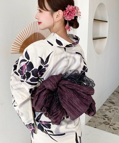 浴衣3点セット moment+ セール】浴衣3点セット（ゆかた・帯2本）、その他3のみ2点セット