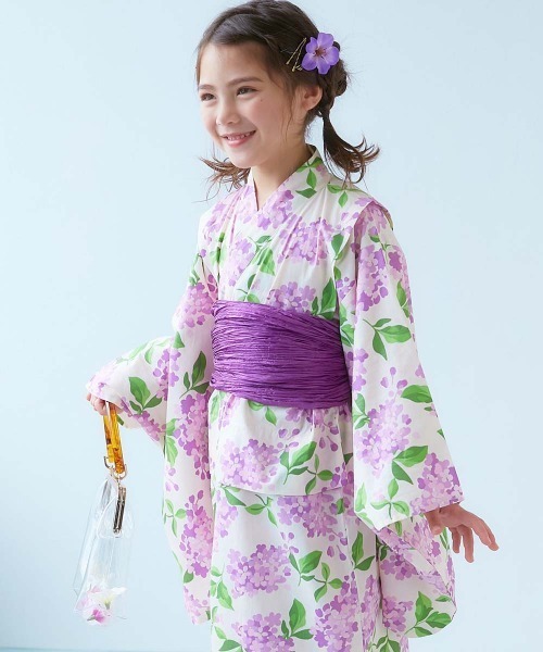 devirock（デビロック）の「着付けかんたん 兵児帯付き浴衣（浴衣・キッズ・その他7/その他4/その他11/その他5/その他3/その他2/その他1/その他15/その他14/その他6/その他13/その他10/その他8/その他12/その他9/ホワイト系1/ホワイト系2/ブルー系1/ネイビー系1・90cm/160cm/150cm/140cm/130cm/120cm/110cm/100cm）」の2枚目の写真