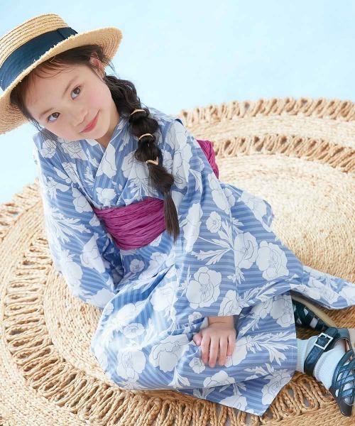 devirock（デビロック）の「着付けかんたん 兵児帯付き浴衣（浴衣・キッズ・その他7/その他4/その他11/その他5/その他3/その他2/その他1/その他15/その他14/その他6/その他13/その他10/その他8/その他12/その他9/ホワイト系1/ホワイト系2/ブルー系1/ネイビー系1・90cm/160cm/150cm/140cm/130cm/120cm/110cm/100cm）」の5枚目の写真