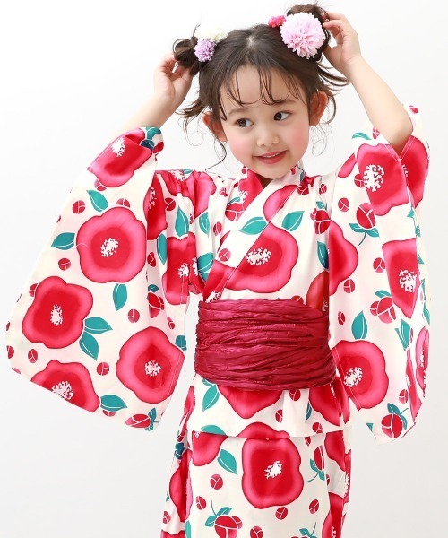 devirock（デビロック）の「着付けかんたん 兵児帯付き浴衣（浴衣・キッズ・その他7/その他4/その他11/その他5/その他3/その他2/その他1/その他15/その他14/その他6/その他13/その他10/その他8/その他12/その他9/ホワイト系1/ホワイト系2/ブルー系1/ネイビー系1・90cm/160cm/150cm/140cm/130cm/120cm/110cm/100cm）」の6枚目の写真