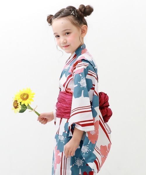 devirock（デビロック）の「着付けかんたん 兵児帯付き浴衣（浴衣・キッズ・その他7/その他4/その他11/その他5/その他3/その他2/その他1/その他15/その他14/その他6/その他13/その他10/その他8/その他12/その他9/ホワイト系1/ホワイト系2/ブルー系1/ネイビー系1・90cm/160cm/150cm/140cm/130cm/120cm/110cm/100cm）」の8枚目の写真
