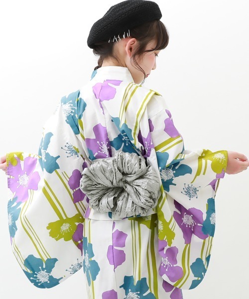 devirock（デビロック）の「着付けかんたん 兵児帯付き浴衣（浴衣・キッズ・その他7/その他4/その他11/その他5/その他3/その他2/その他1/その他15/その他14/その他6/その他13/その他10/その他8/その他12/その他9/ホワイト系1/ホワイト系2/ブルー系1/ネイビー系1・90cm/160cm/150cm/140cm/130cm/120cm/110cm/100cm）」の9枚目の写真