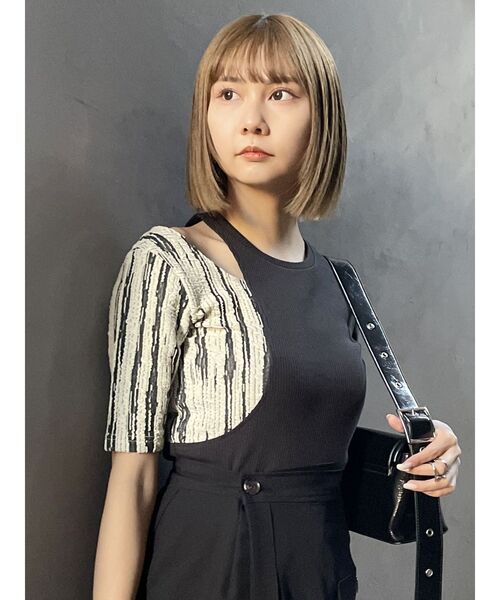 MURUA（ムルーア）の「ドッキングカットアウトトップス（Tシャツ/カットソー・レディース・ブラック/グレー/ブルー・FREE）」の7枚目の写真