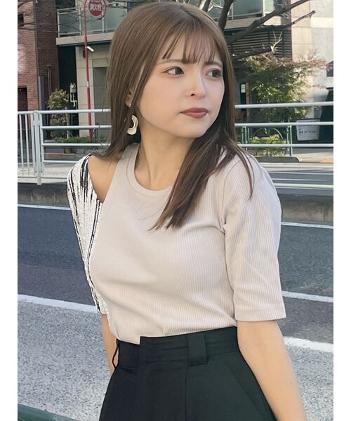 MURUA（ムルーア）の「ドッキングカットアウトトップス（Tシャツ/カットソー・レディース・ブラック/グレー/ブルー・FREE）」の15枚目の写真