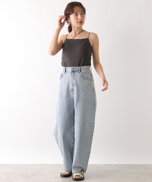 LEPSIM（レプシィム）の「カップ付きアシメキャミ　109873（キャミソール・レディース・チャコールグレー/オフホワイト/ライトカーキ・LARGE/MEDIUM）」の14枚目の写真