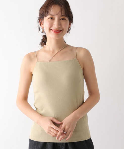 LEPSIM（レプシィム）の「カップ付きアシメキャミ　109873（キャミソール・レディース・チャコールグレー/オフホワイト/ライトカーキ・LARGE/MEDIUM）」の16枚目の写真