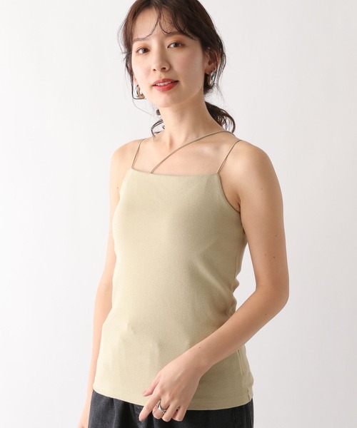 LEPSIM（レプシィム）の「カップ付きアシメキャミ　109873（キャミソール・レディース・チャコールグレー/オフホワイト/ライトカーキ・LARGE/MEDIUM）」の17枚目の写真