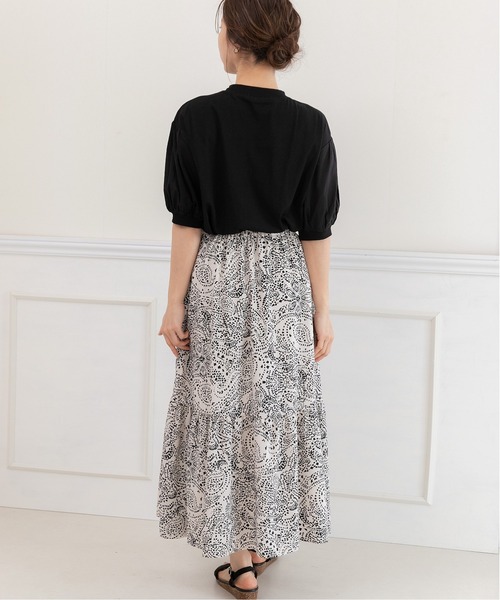 PREFERIR(プレフェリール)の「ペイズリープリントティアードスカート(スカート・レディース・ベージュ/ブラック・MEDIUM/LARGE)」の21枚目の写真