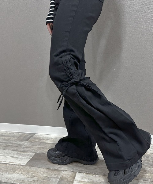 PRIVATE BEACH（プライベートビーチ）の「脇リボンレースアップデニム