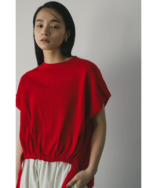 STYLEMIXER（スタイルミキサー）の「フロントギャザードライニット（ニット/セーター・レディース・ホワイト/レッド/グレー・FREE）」の9枚目の写真