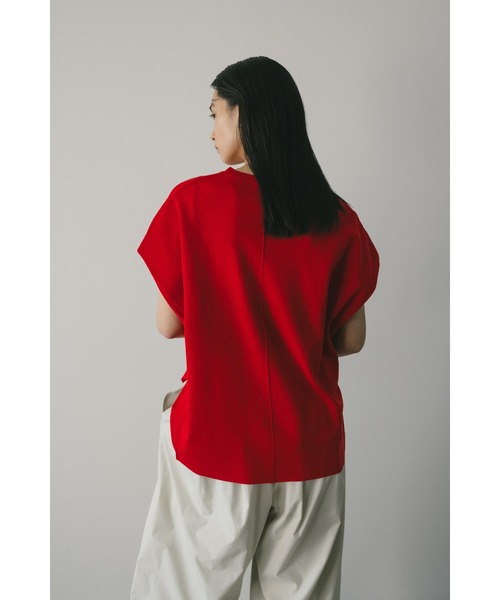 STYLEMIXER（スタイルミキサー）の「フロントギャザードライニット（ニット/セーター・レディース・ホワイト/レッド/グレー・FREE）」の7枚目の写真