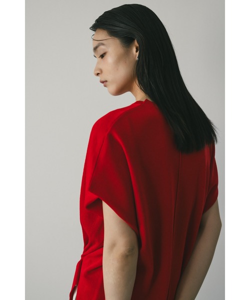 STYLEMIXER（スタイルミキサー）の「フロントギャザードライニット（ニット/セーター・レディース・ホワイト/レッド/グレー・FREE）」の6枚目の写真