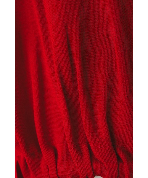 STYLEMIXER（スタイルミキサー）の「フロントギャザードライニット（ニット/セーター・レディース・ホワイト/レッド/グレー・FREE）」の4枚目の写真