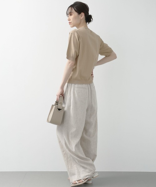 BARNYARDSTORM（バンヤードストーム）の「BARNYARDSTORM / 半袖カーディガン / ハンドウォッシャブル（カーディガン/ボレロ・レディース・ベージュ/ネイビー/グリーン・1/0）」の11枚目の写真