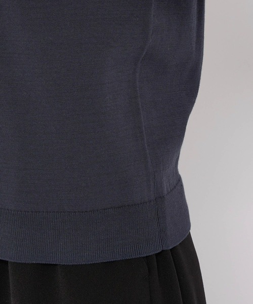 BARNYARDSTORM（バンヤードストーム）の「BARNYARDSTORM / 半袖カーディガン / ハンドウォッシャブル（カーディガン/ボレロ・レディース・ベージュ/ネイビー/グリーン・1/0）」の6枚目の写真