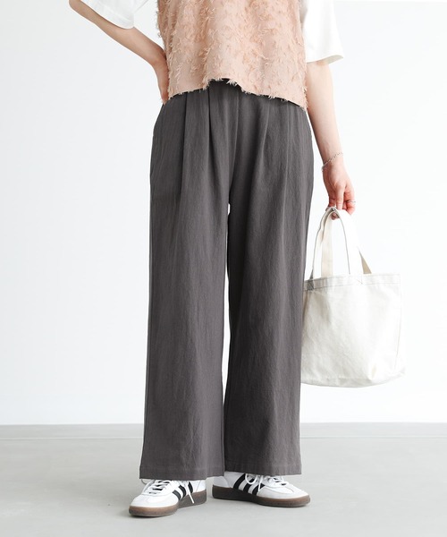 n'OrLABEL(ノアールレーベル)の「ワイドストレートパンツ(その他パンツ・レディース・ナチュラル/チャコール・2/1)」の17枚目の写真