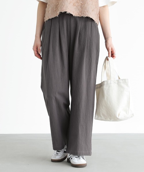 n'OrLABEL(ノアールレーベル)の「ワイドストレートパンツ(その他パンツ・レディース・ナチュラル/チャコール・2/1)」の16枚目の写真