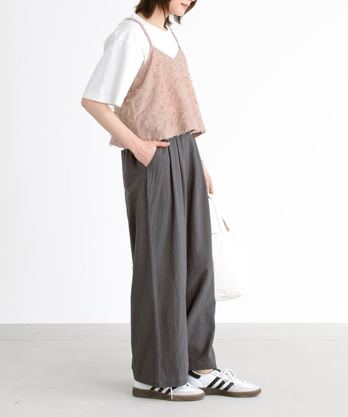 n'OrLABEL(ノアールレーベル)の「ワイドストレートパンツ(その他パンツ・レディース・ナチュラル/チャコール・2/1)」の7枚目の写真
