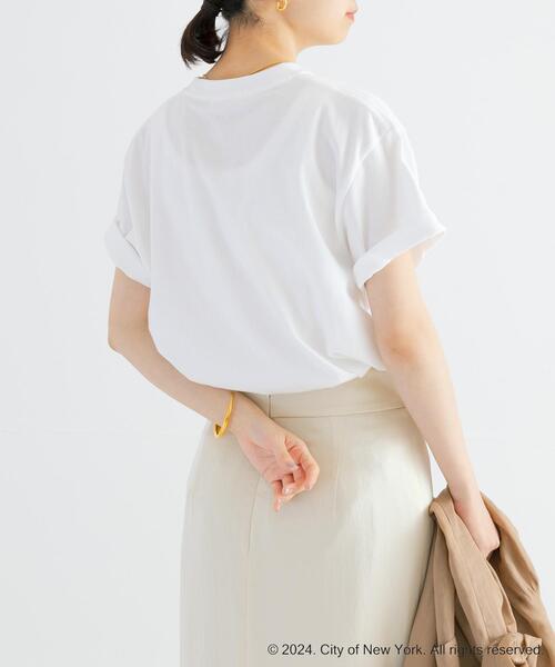 GOOD ROCK SPEED（グッドロックスピード）の「GOOD ROCK SPEED　NYC サークルロゴTシャツ（Tシャツ/カットソー・レディース・ホワイト/グレー・FREE）」の4枚目の写真